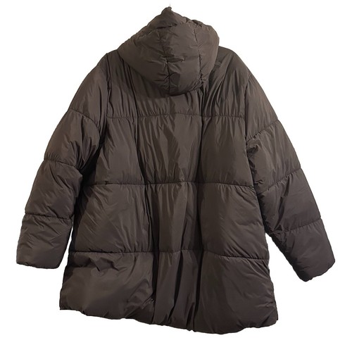2XL Gray Black Puffer Coat Water Resistant Hooded Women’s 54023 Soft Nice! - Picture 2 of 7
