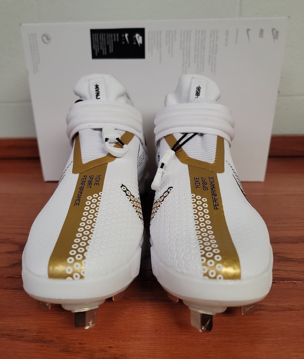 Nike Air Force Zoom Trout 7 Baseball Cleats White Gold  display picture 1