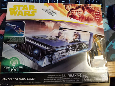 Star Wars Force Link 2.0 Han Solo Landspeeder & Figure Hasbro New In Box