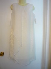 DRESSBARN LACEY DRESS-NWT--SHEER AND LACE-SZ 6--LINED-BEACH WEDDING