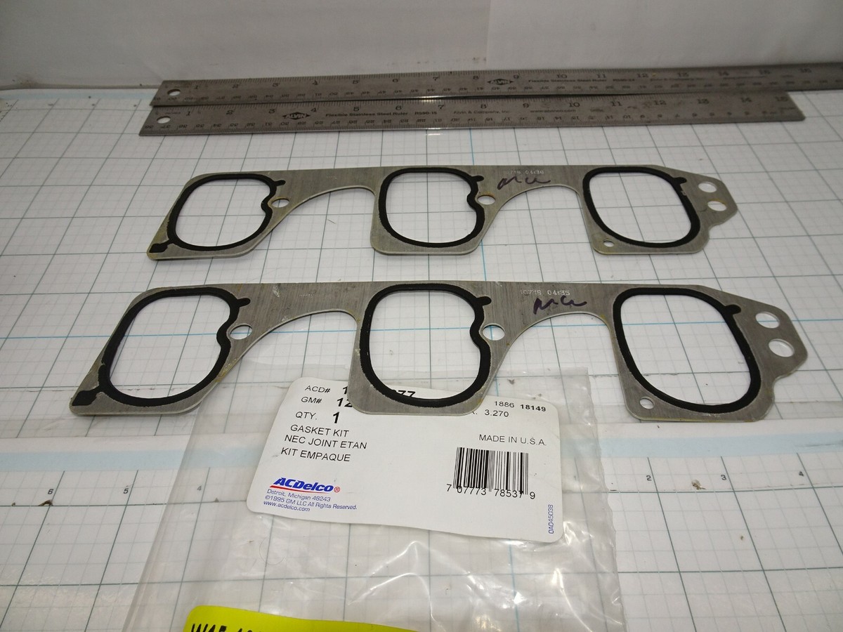 GM 12595277 Gasket Kit Upper Intake Manifold 2 Gaskets OEM NOS 