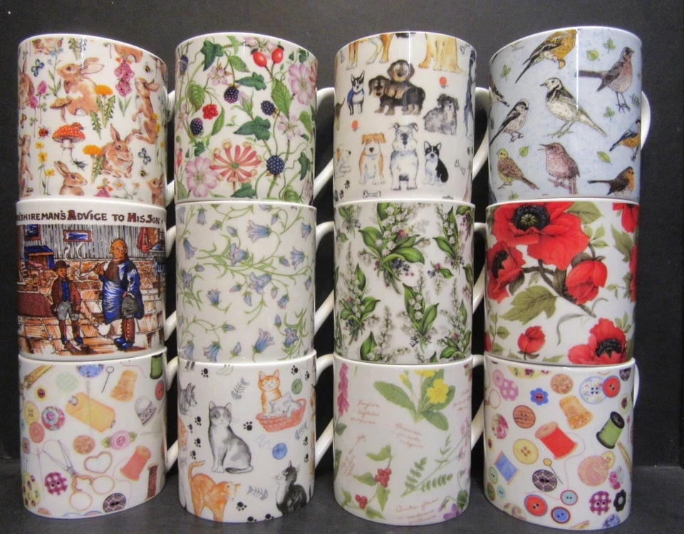 R A LAWRENCE / CROWN TRENT One 1 Pint Mug Extra Large Fine Bone China 18-20oz Multi Listing Deco in The Uk
