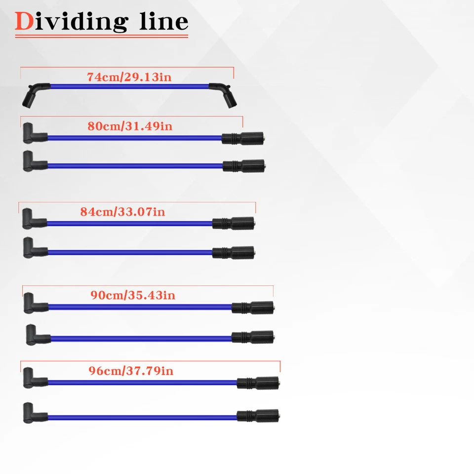 8mm New Spark Plug Wires For GMC Chevy C1500 C2500 C3500 V8 5.0L 5.7L 1996-1999 Foto 3 de 4