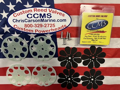 Mercury L4 100-125hp. Carbon Fiber Reeds & Intake Stuffer Kit for PN.249FD-C+L4