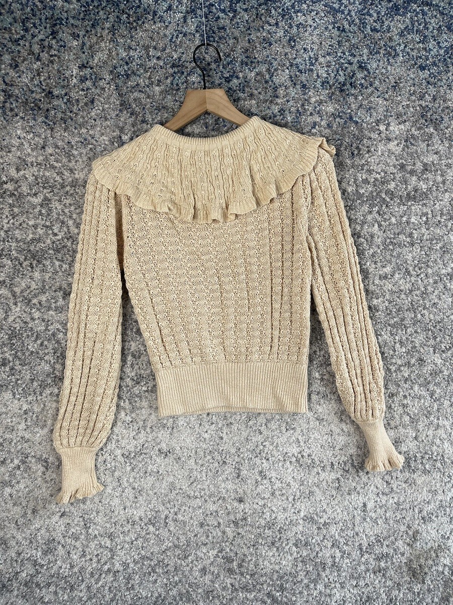 トップス Cristseya 24ss Linen cable knit sweater Cable Knit Sweater Vintage Pullover Sweater Casual Long