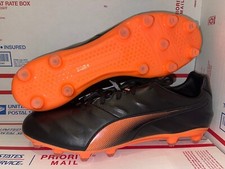 Puma King Pro 21 FG Men Soccer Cleats Black  Orange Style 106549-04 Sz 13 US