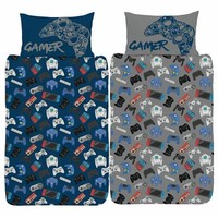 Gamer Controller & Konsolen Einzel BettwäSche Set Kinder Reversible BettwäSche