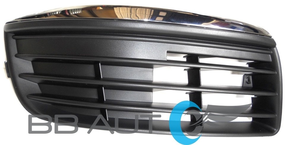 Chrome Front Bumper Grille & Trim Set For 2005-2010 VW Jetta Mk5 - Direct Replacement