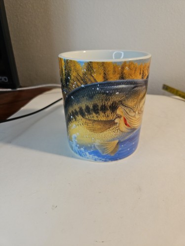 Tazza tazza caffè Prime Time Fred W. Thomas pesce basso pesca natura 2010 firmata - Foto 2 di 10