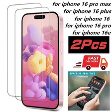 2x Tempered Glass Screen Protector Protection Film for iphone 16e/16/Plus/Pro