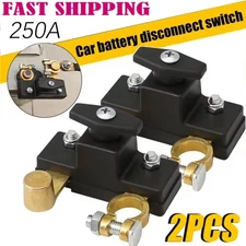 2xCar Battery Disconnect Isolator Cut Off Switch 250A Universal Battery Terminal