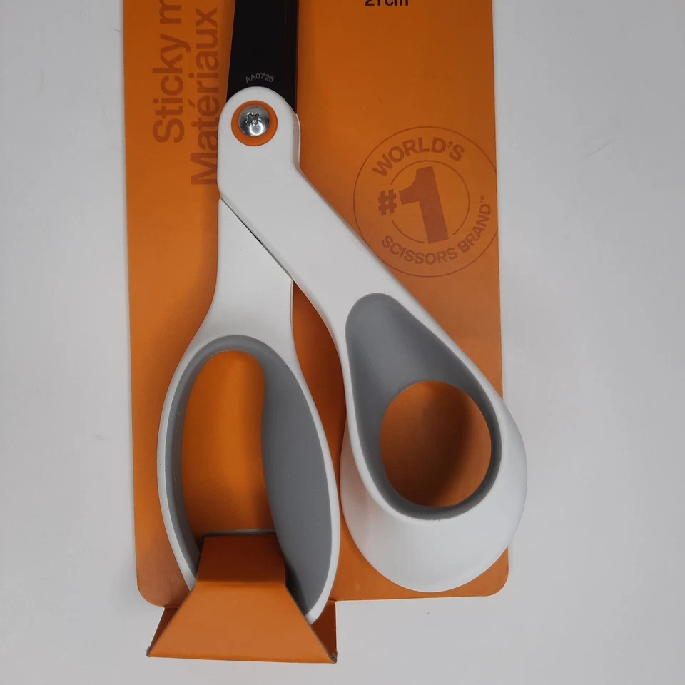 Fiskars Non Stick Scissors 8 in 21 cm White / Gray NEW - Image 4 of 4