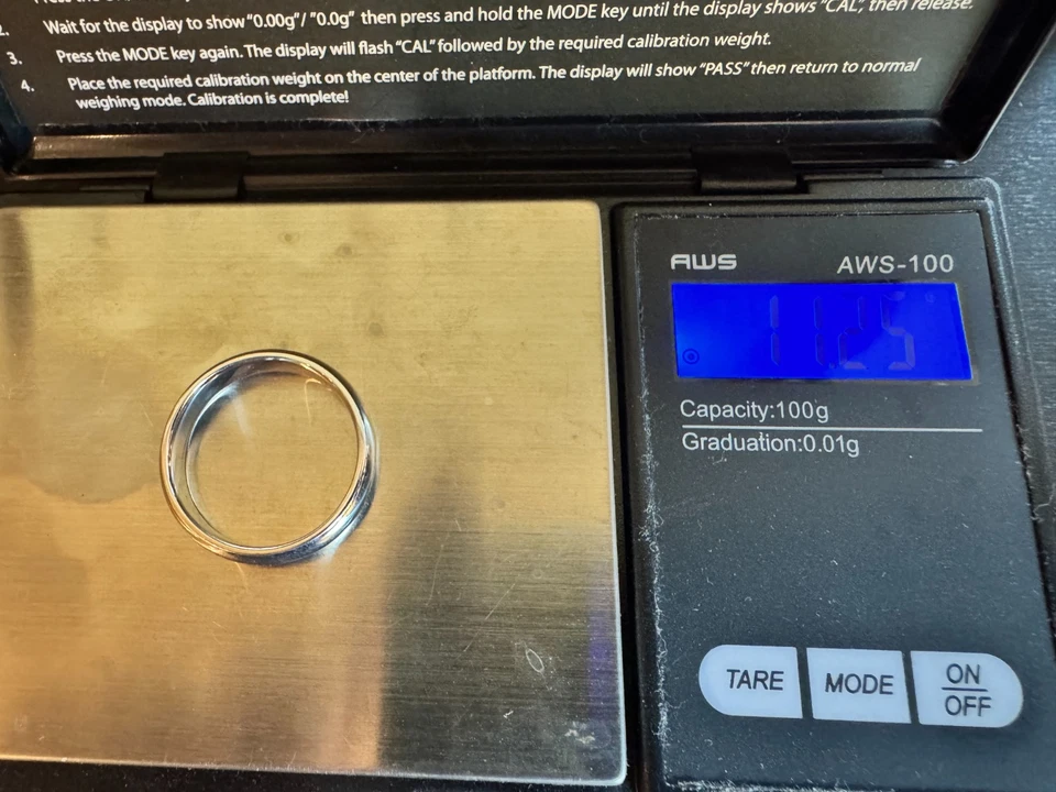 Aliança de casamento de platina masculina tamanho 10 "Novell Plat" 11,25 g elegante simples - Imagem 2 de 4