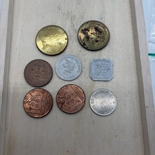Lot 7 Pièces Vintage Monnaie & Bons Transport Collection
