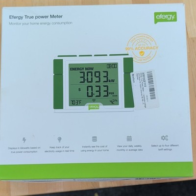 Efergy True Power Meter Elite-TPM-NA-0 Electronic AC LCD 200A 110V