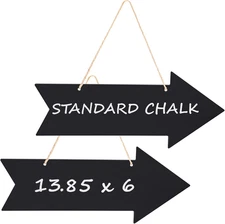 Arrow Chalkboard Signs 13.85 x 6 Inches Acrylic Hanging Direction Signage with J