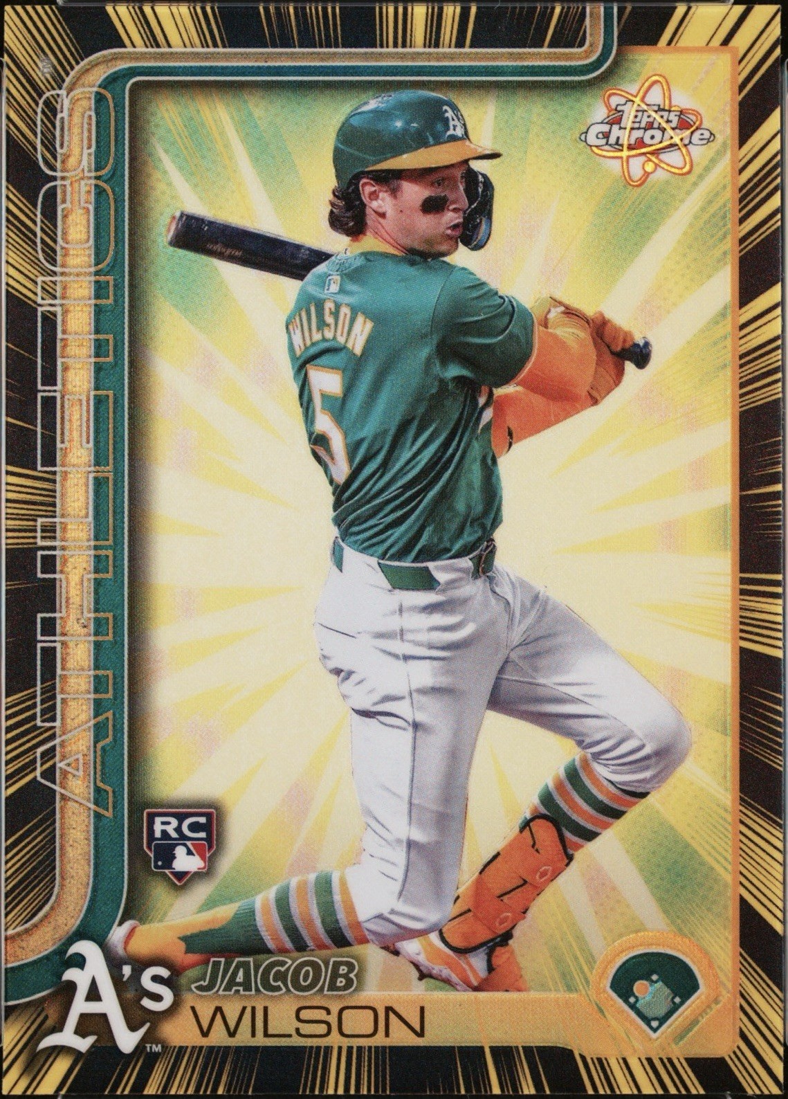 2025 Topps Chrome Jacob Wilson RC Radiating Rookie Athletics Case Hit