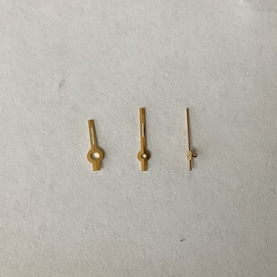 Rolex Hands For 2035-2030  Diamond Cut Gold Plated White Luminous 