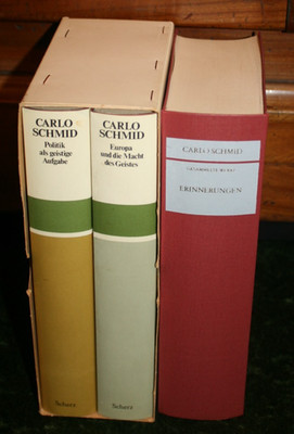 Carlo Schmid * Gesammelte Werke in Einzelausgaben 1-3 komplett * 1x signiert