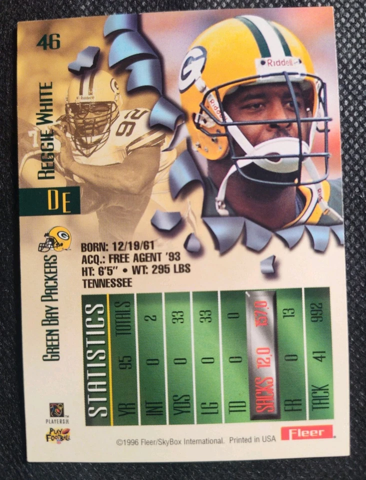 1996 Fleer Metal - Reggie White #46 - Image 2 of 2