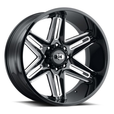 Vision Wheel 363 Razor 22x10 8x170 -19mm Gloss Black/Milled 363-22070GBMS-19