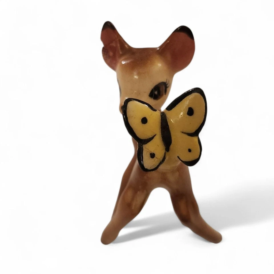 Винтажная фигурка бабочки Disney Bambi керамика Evan K. Shaw 1940-е отремонтированные ноги - Изображение 4 из 4