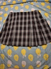 Ladies Peacocks Black Red Pleated Skirt Size 12 Brand New Never Worn No Tag