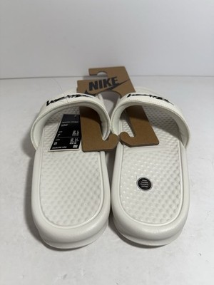 MENS NIKE X STUSSY BENASSI SLIDES / SANDALS WHITE SAIL-BLACK