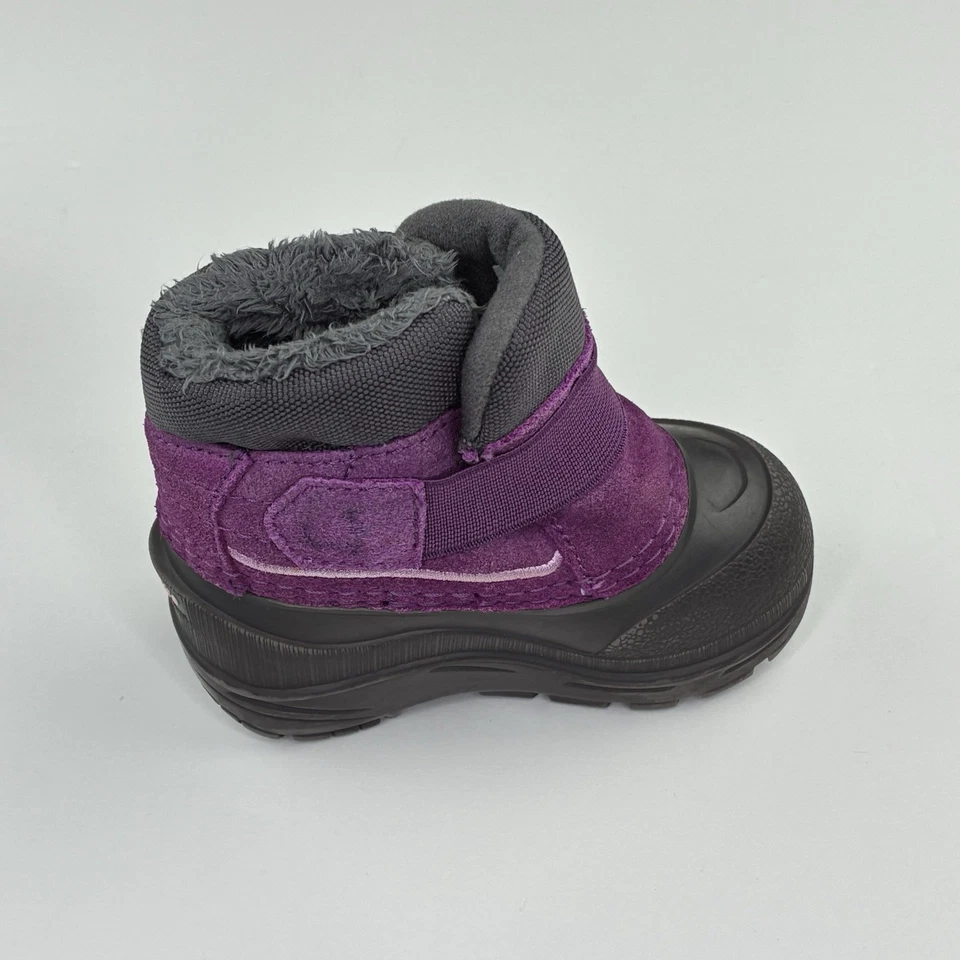 Botas The North Face para niñas pequeñas talla 5 púrpura gris alpino nieve buscador de calor Foto 4 de 4