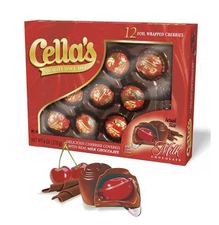 Pack of 2 Cella’s Delicious Cherries Covered With Milk Chocolate , 6 Oz