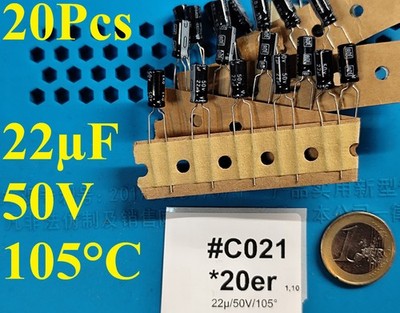 20x 22uF 50V 105°C Vishay ROE Roederstein Kondensatoren Capacitor Elko NOS HiFi