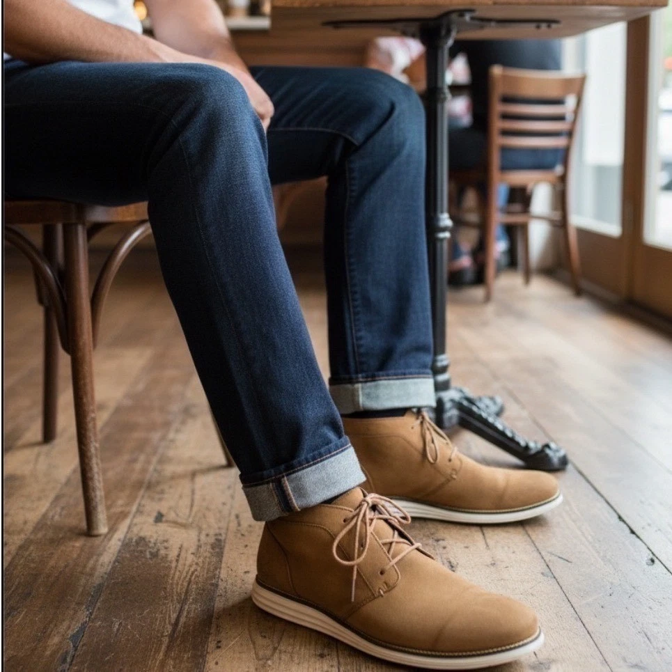 Cole Haan Suede Lace Up Boots for Men for Sale | Shop New  display picture 3