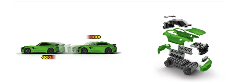 Build n' Race Mercedes AMG GT R Green 1/43 REVELL - Immagine 2 di 3