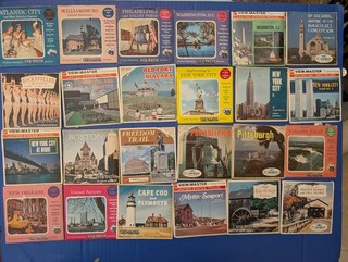 Viewmaster Reels US Cities and Sites lot of 24 reel packets.