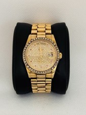 Rolex 18238 Day-Date 36mm Yellow Gold Diamond Paved Ruby Dial & Bezel