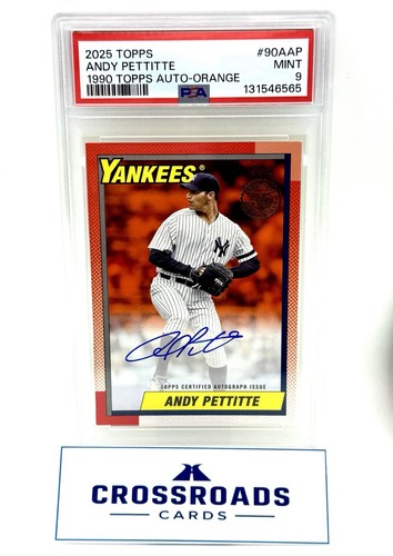 Andy Pettitte [Orange] #90A-AP 2025 Topps 1990 Autograph card