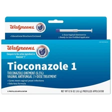 Walgreens Tioconazole Ointment  1-Dose Treatment for Vaginal Yeast 4.6g  11/26