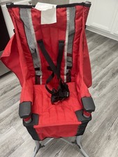 High Chair for Camping Evenflo Portable Foldable , 3-Point Harness, Red/Gray