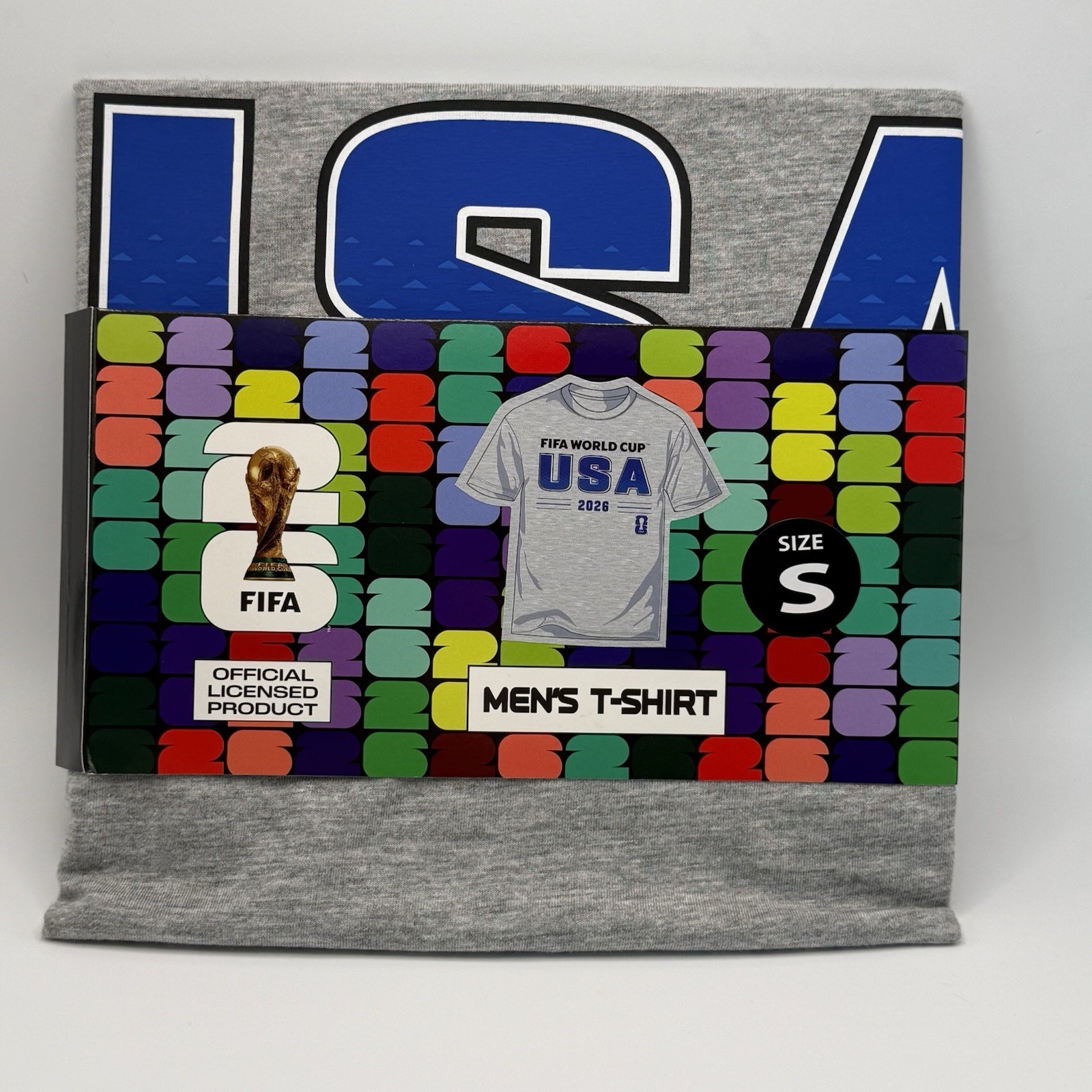 USMNT Soccer Fifa World Cup 2026 T-Shirt Licensed Grey USA NEW Small