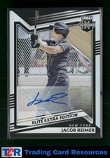 2022 Panini Elite Extra Edition #119 Jacob Reimer Signatures