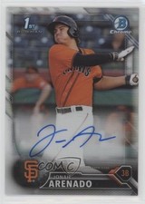 2016 Bowman Chrome Prospects Refractor 189/499 Jonah Arenado #BCAP-JA Auto u6m