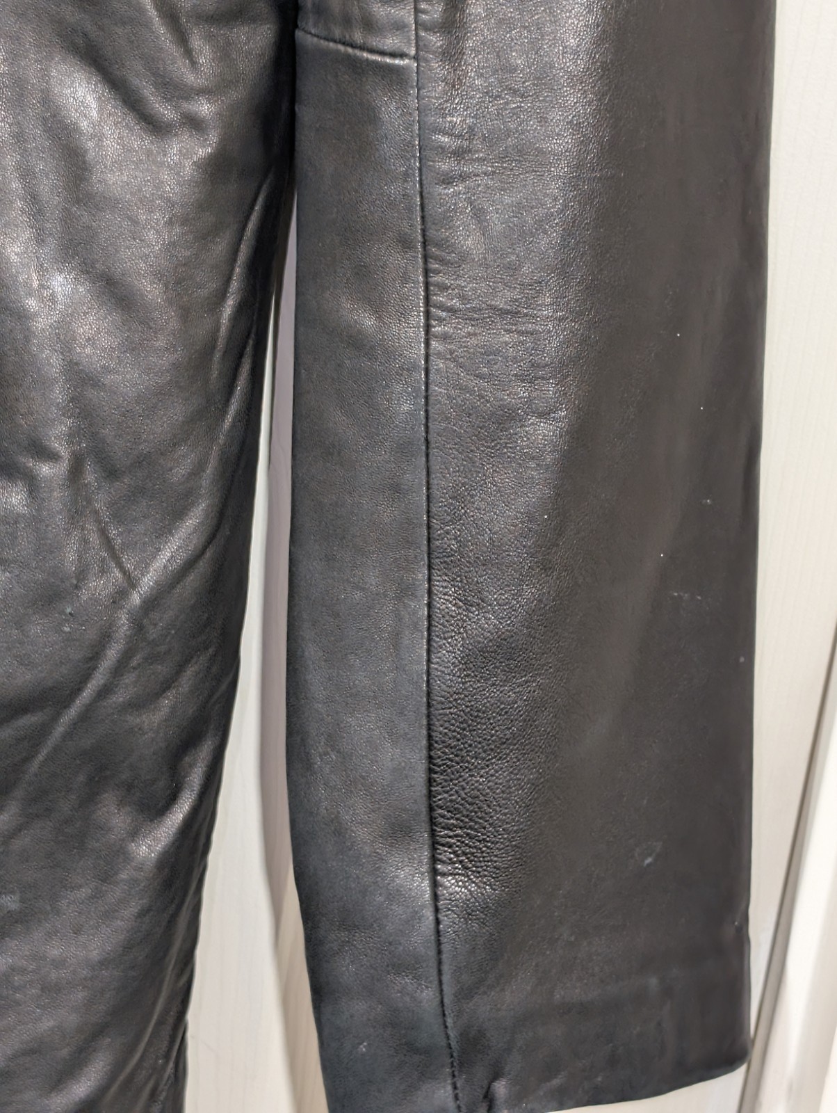 Vintage Genuine Leather Jacket Black Coat Lady Hathaway Soft Size Large