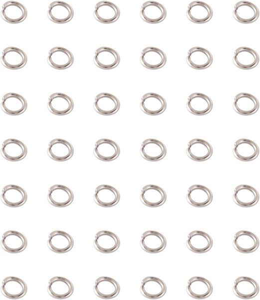 2000 StüCk Edelstahl Offene Binderinge 4 Mm Rund 0,8 Mm Dick Metall Rund Ungesch-image