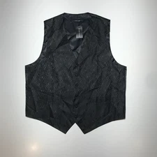 NWT Barry Wang Mens Vest Paisley Jacquard Victorian Formal Waistcoat Wedding XL