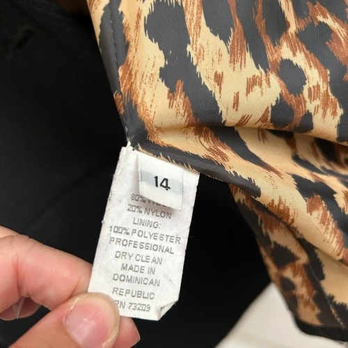 Vtg Marvin Richards Leopard Print Blazer Jacket SIZE 14 Classic Animal 90s Retro - Picture 7 of 12