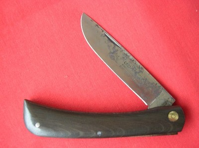 C. SCHLIEPER GERMANY EYE D.M.G 1423925  SODBUSTER KNIFE BROWN HANDLES KNIFE