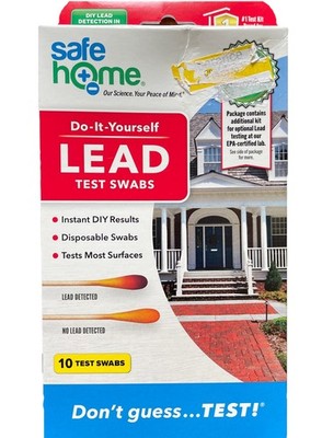 Safe Home Lead Solids Combo Test Kit 10 DIY Swabs + Optional Test For EPA Lab
