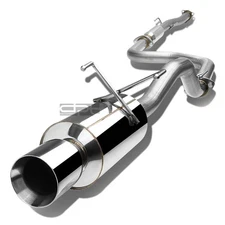 Fit 92-00 Civic 2Dr/4Dr Em/Ej/Eg 4" Rolled Muffler Tip Racing Catback Exhaust