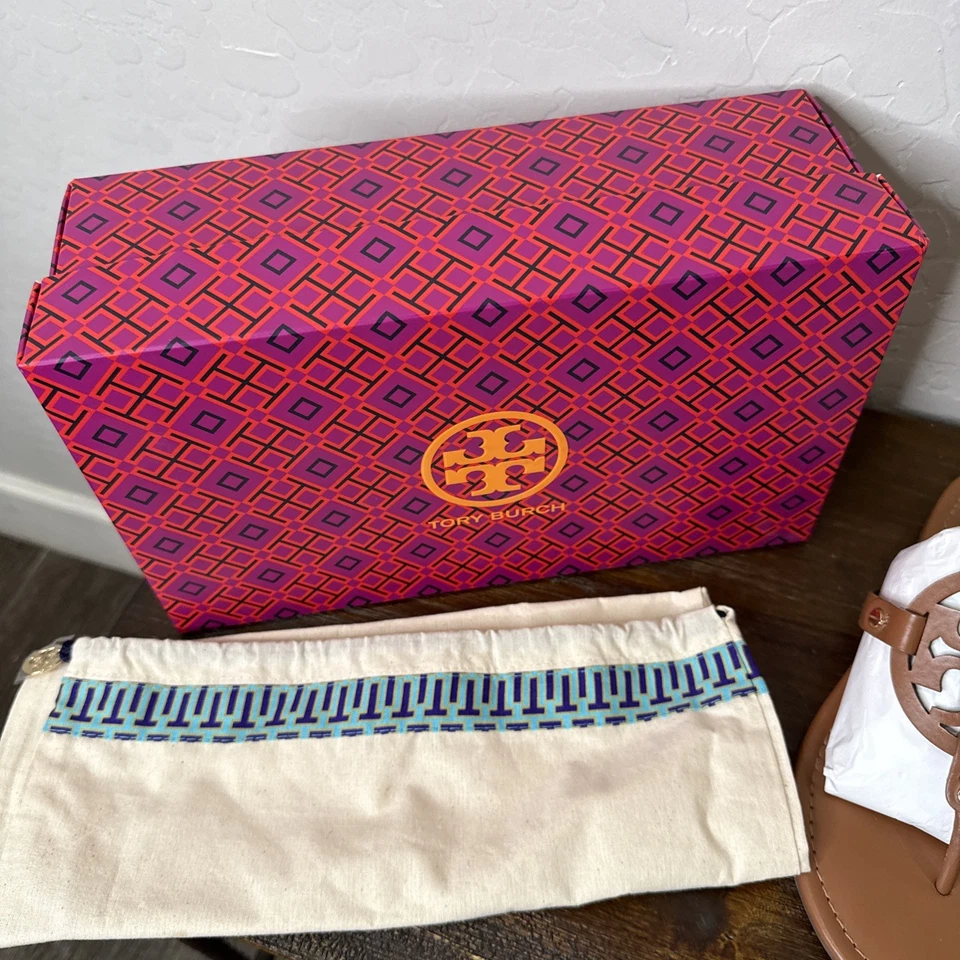 Sandalia Vachetta vintage de cuero de becerro Tori Burch Miller para mujer talla 9,5 Foto 3 de 4