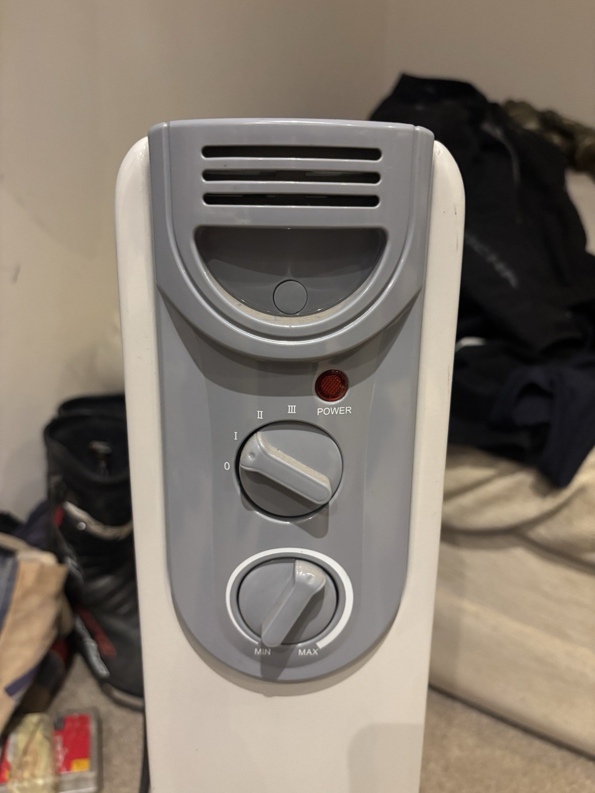 Oil Filled Radiator Heater with Adjustable Temperature Thermostat White